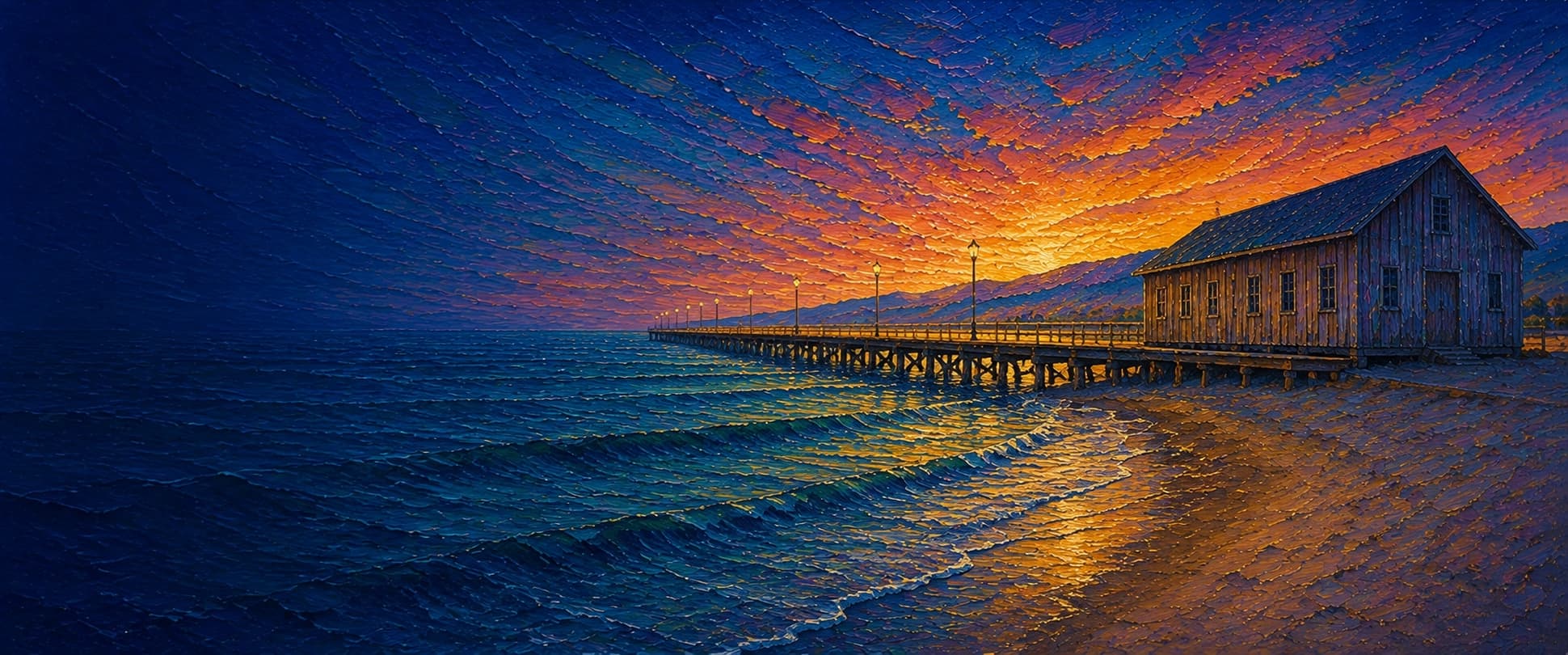 Cayucos Pier location artwork